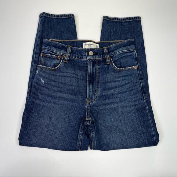 Abercrombie & Fitch The Mom High Rise Distressed jeans medium wash - 24 - Picture 2 of 11